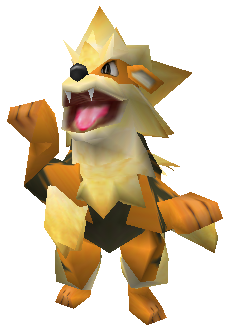 Transparent render of Arcanine from Pokemon Stadium 2